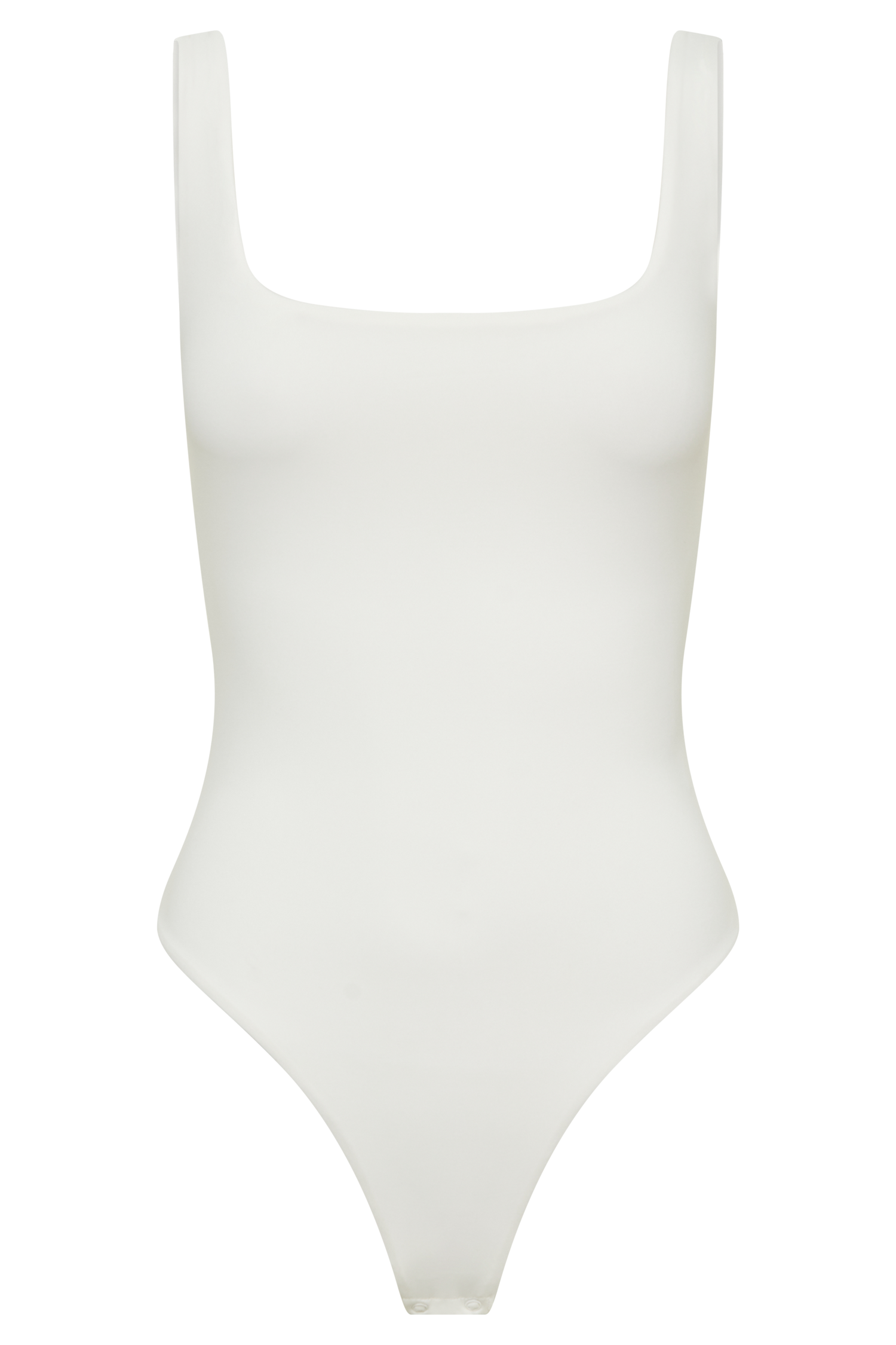 Charlie Recycled Nylon Scoop Neck Bodysuit - White